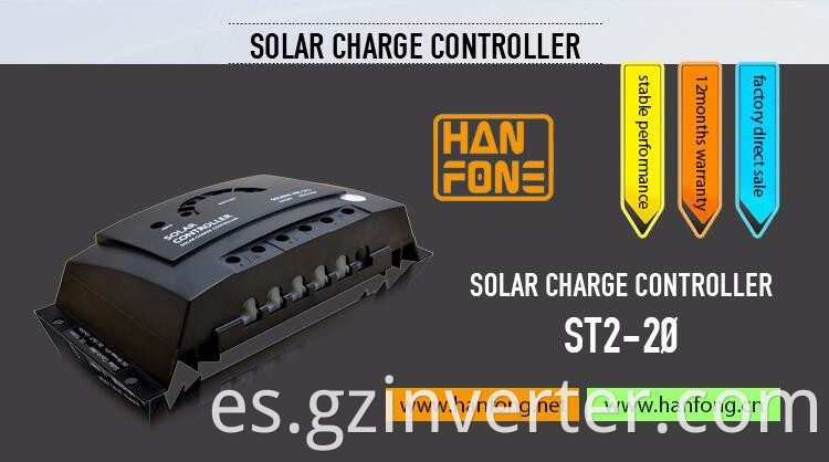 Controlador del sistema de energía solar 20A 12V/24 V Regulador inalámbrico Controlador solar impermeable para batería